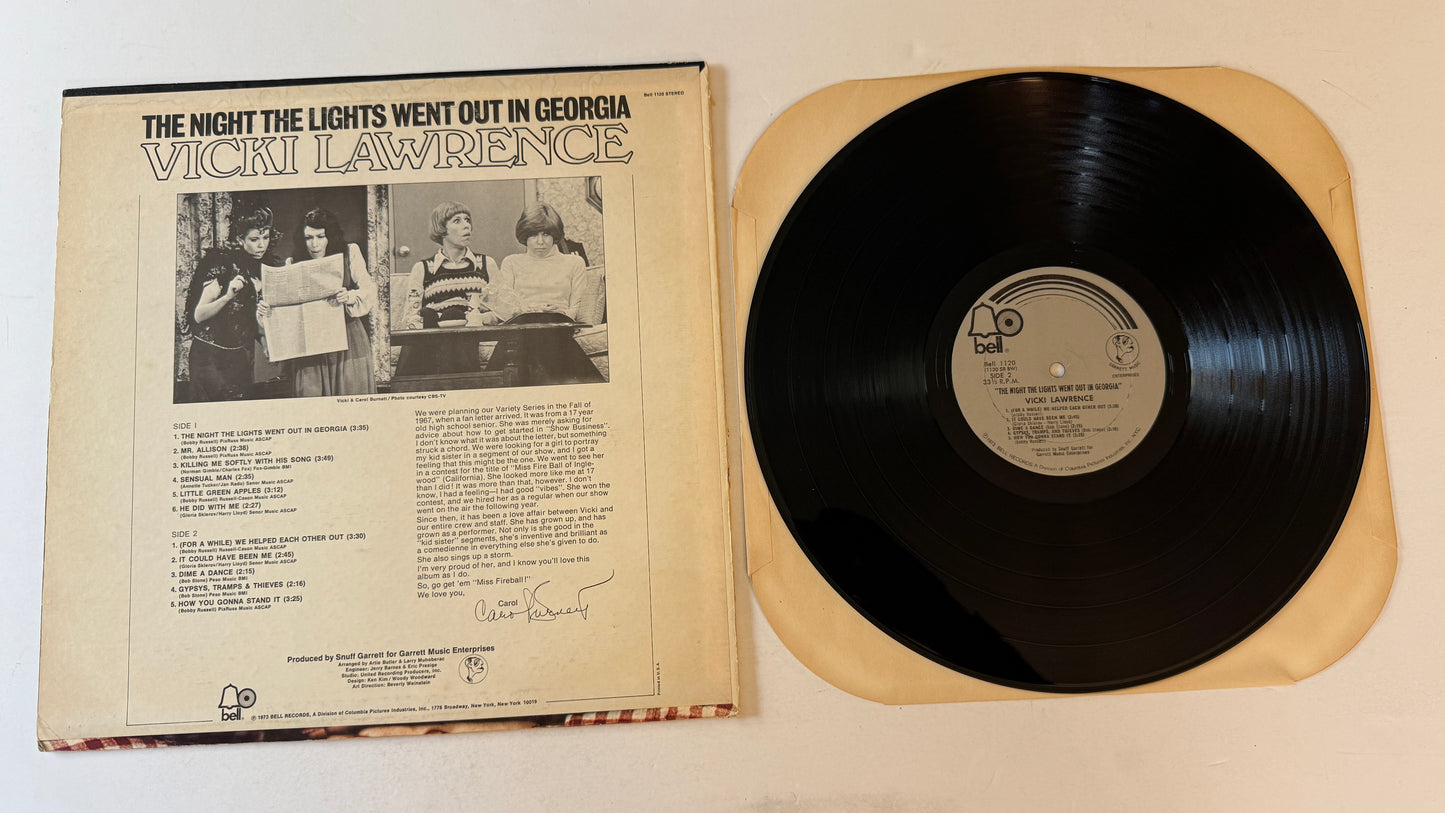 Vicki Lawrence The Night The Lights Went Out In Georgia Used Vinyl LP VG+\VG