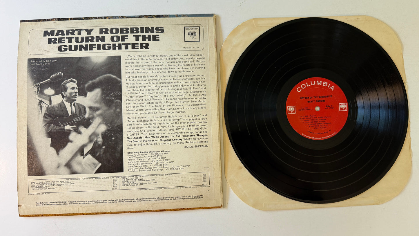 Marty Robbins The Return Of The Gunfighter Used Vinyl LP VG\VG