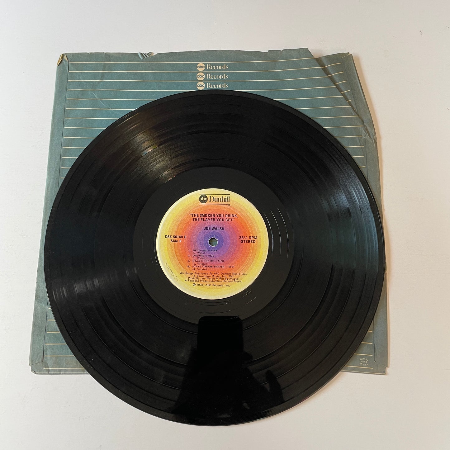 Joe Walsh The Smoker You Drink, The Player You Get Used Vinyl LP VG+\G+