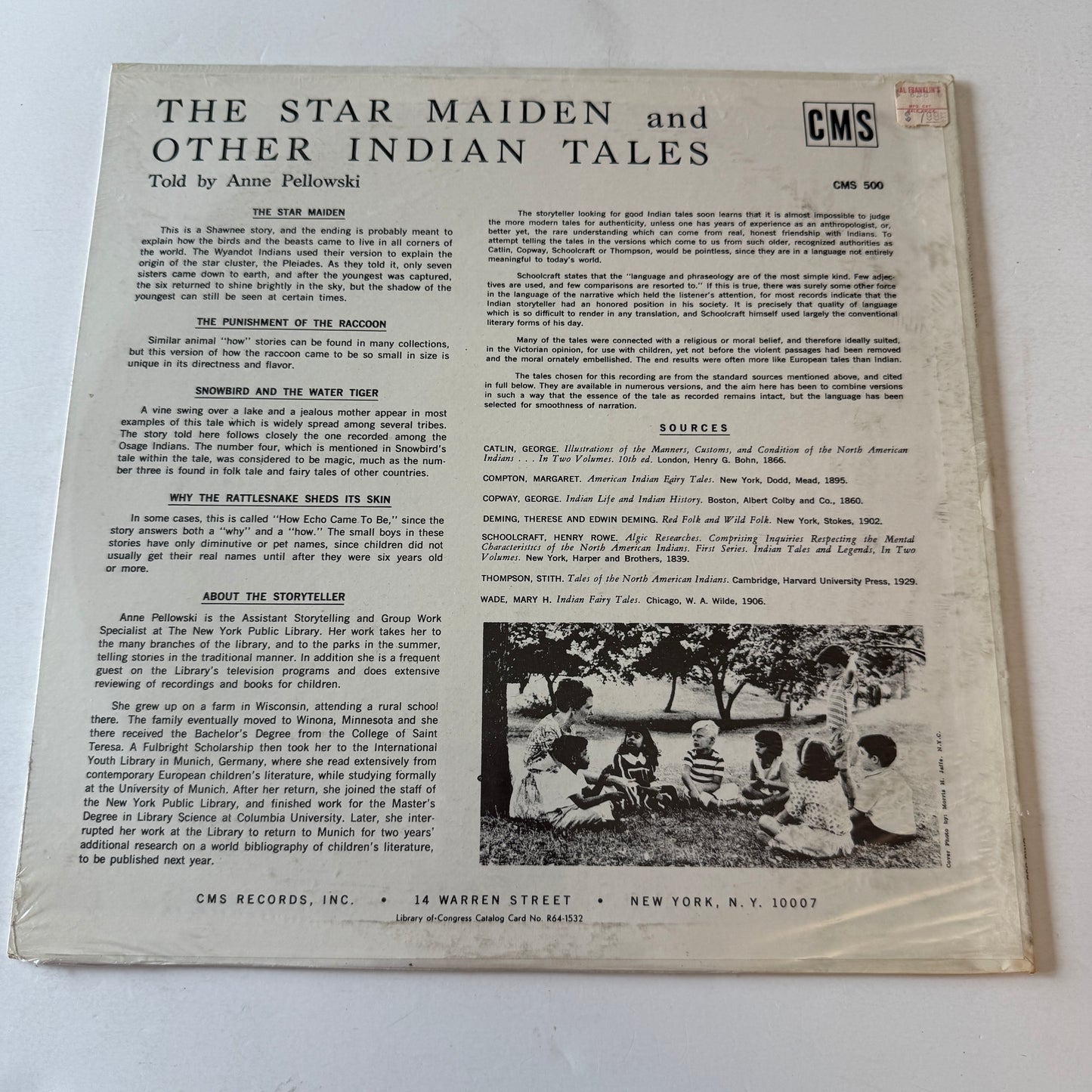 Anne Pellowski The Star Maiden And Other Indian Tales Used Vinyl LP VG\VG+