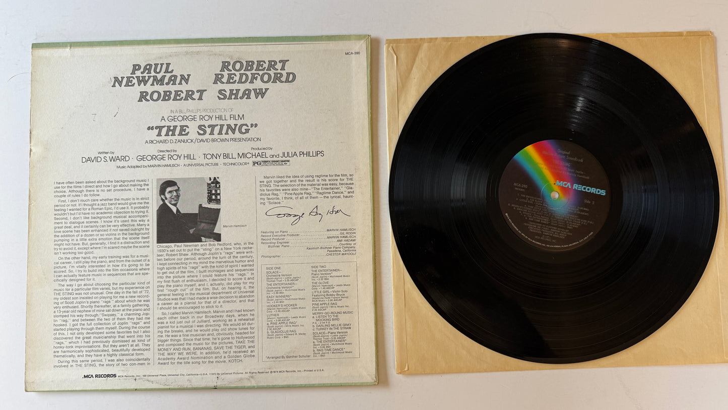 Marvin Hamlisch The Sting (Original Motion Picture Soundtrack) Used Vinyl LP VG+\VG+