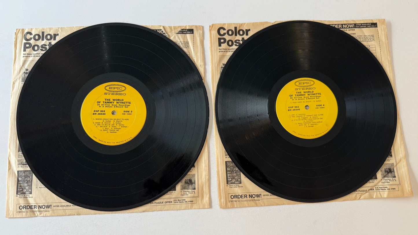 Tammy Wynette The World Of Tammy Wynette Used Vinyl 2LP VG+\VG