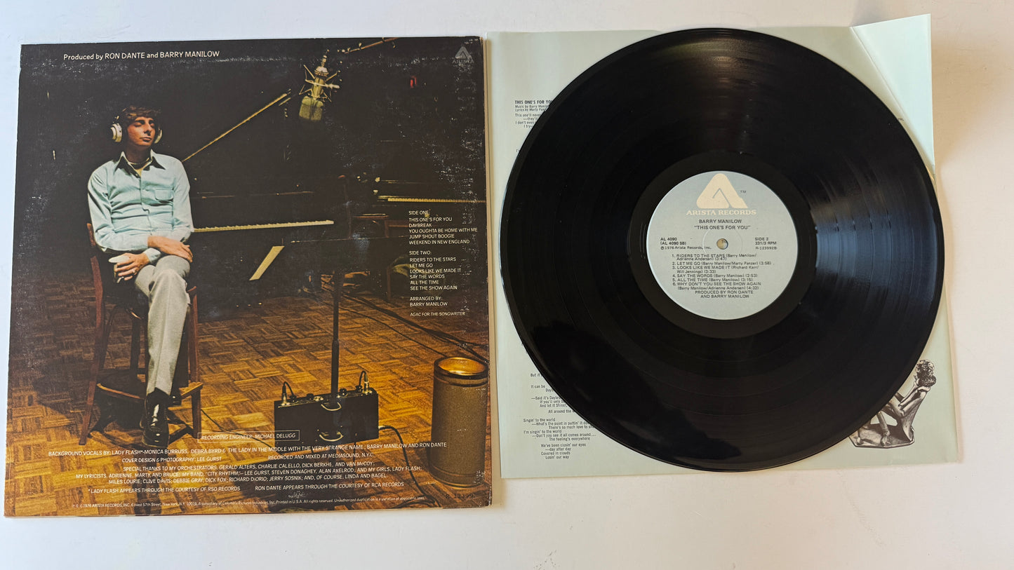 Barry Manilow This One's For You Used Vinyl LP VG+\VG