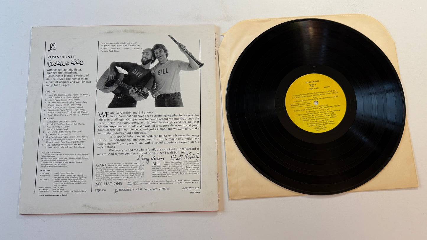Rosenshontz Tickles You! Used Vinyl LP VG+\VG
