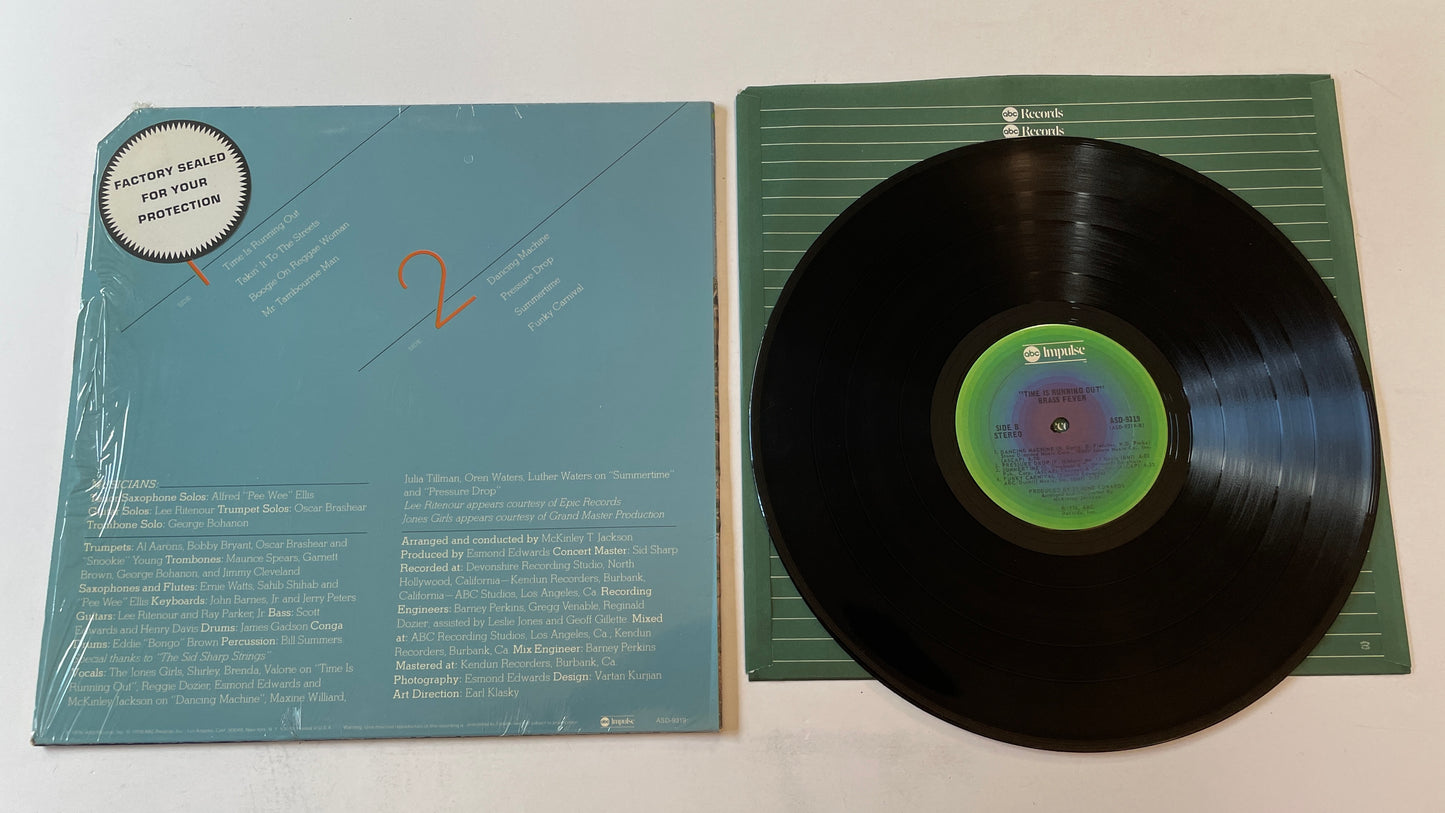 Brass Fever Time Is Running Out Used Vinyl LP VG+\VG+