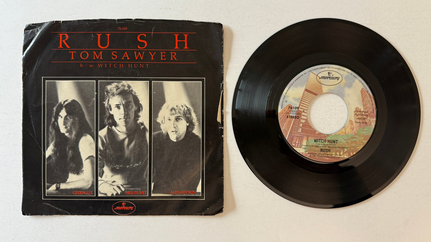 Rush Tom Sawyer Used 45 RPM 7" Vinyl VG+\