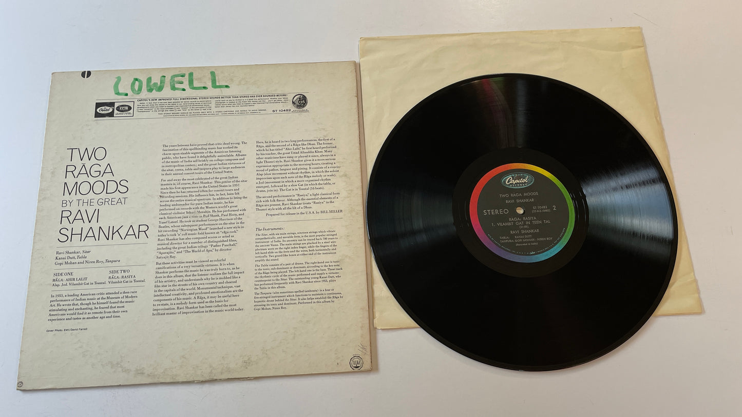 Ravi Shankar Two Rāga Moods Used Vinyl LP VG+\VG