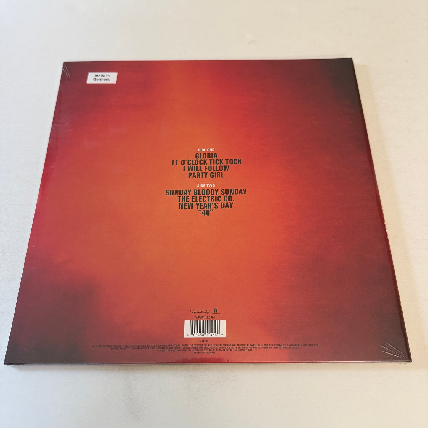 U2 Under A Blood Red Sky New Colored Vinyl LP M\M