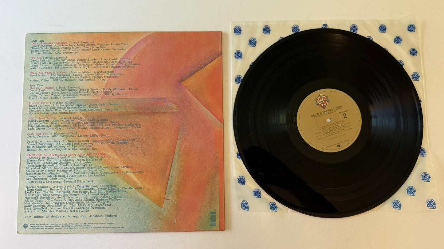 David Sanborn Voyeur Used Vinyl LP VG+\VG+
