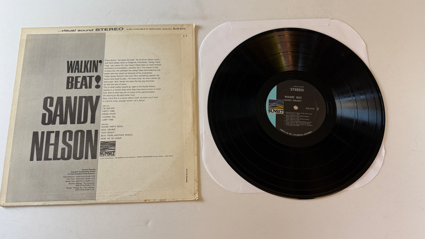 Sandy Nelson Walkin' Beat Used Vinyl LP VG+\VG