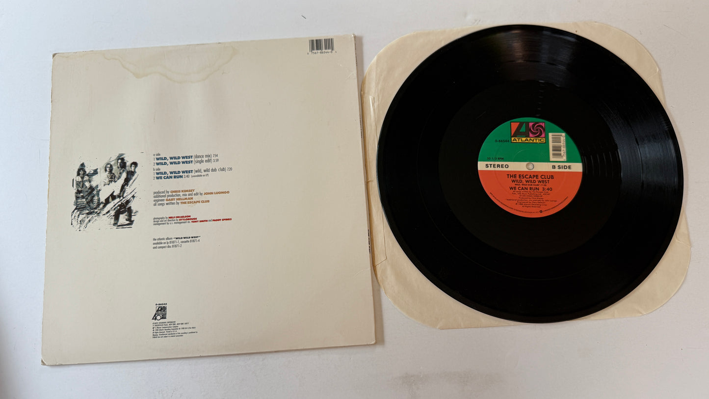 The Escape Club Wild, Wild West (Dance Mix) 12" Used Vinyl Single VG\VG