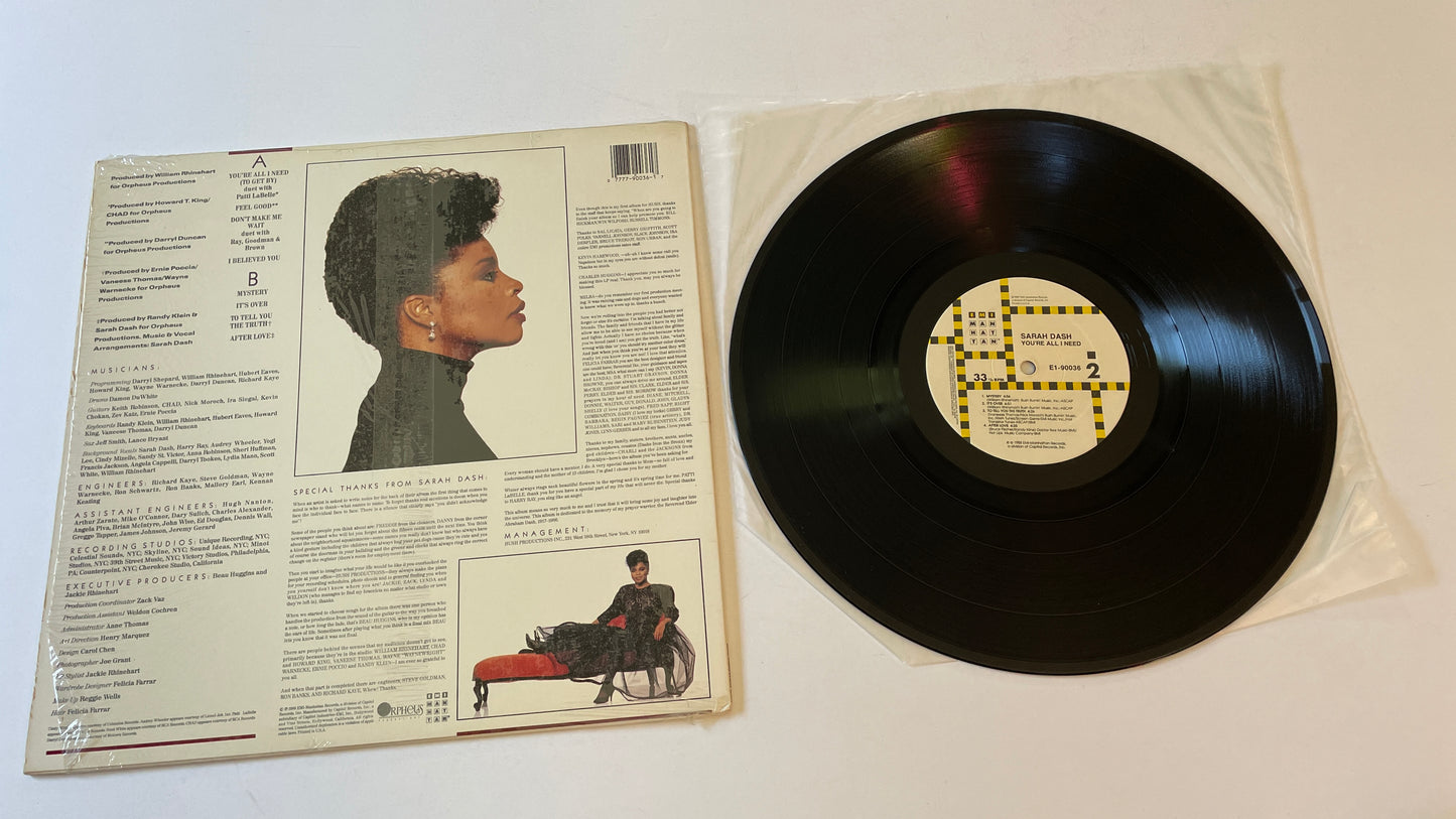 Sarah Dash You're All I Need Used Vinyl LP VG+\VG+