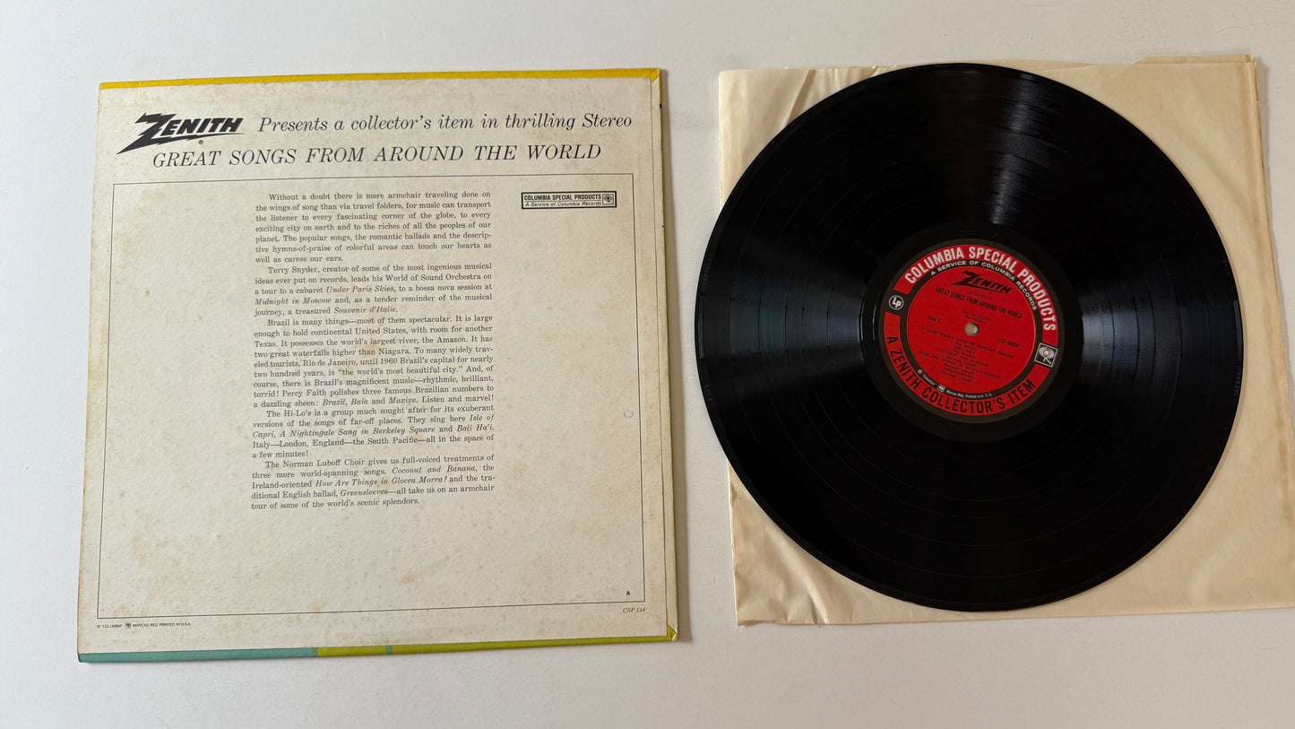 Various Zenith Presents Great Songs From Around The World Used Vinyl LP VG+\VG+