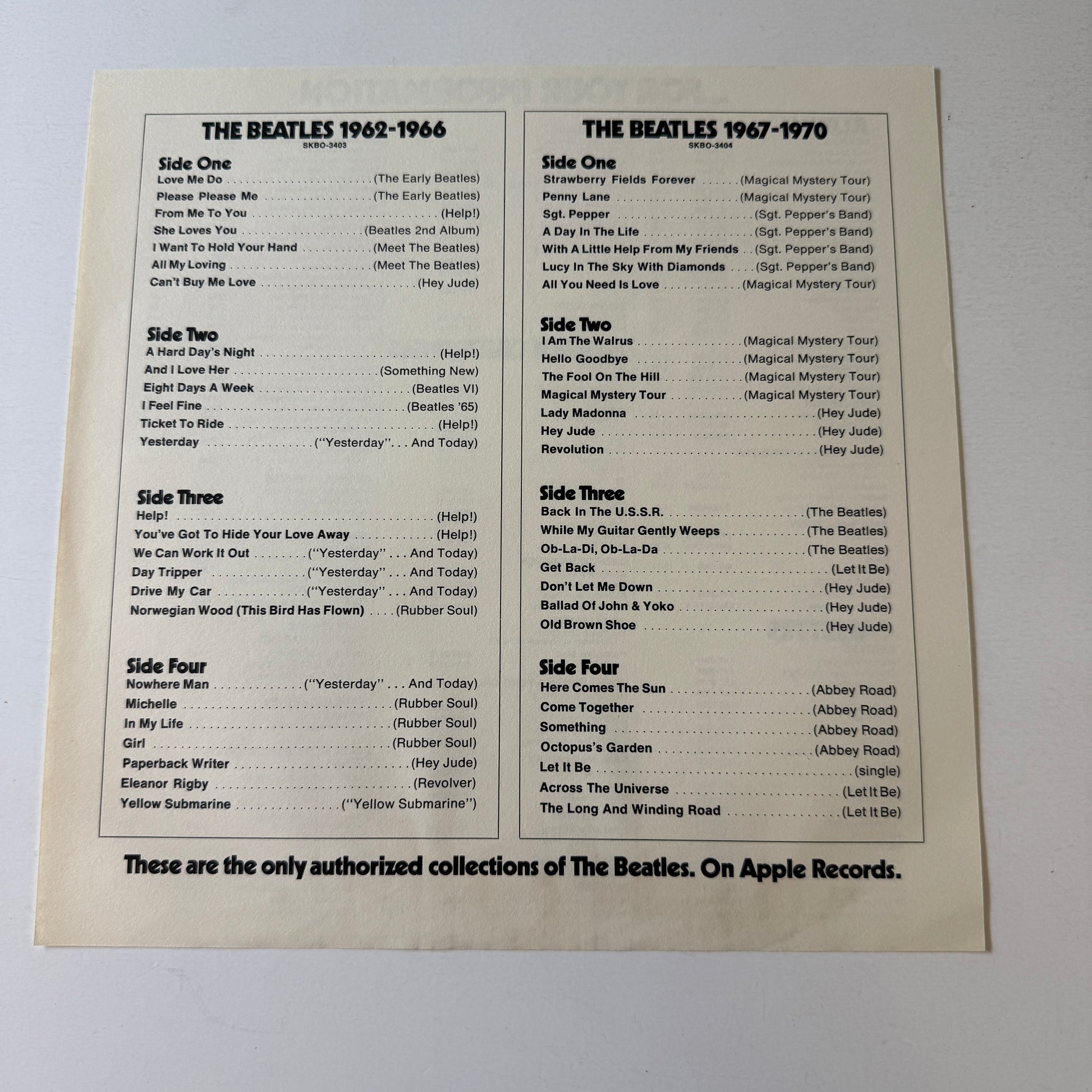 The Beatles 1967-1970 Used Vinyl 2LP VG+\VG