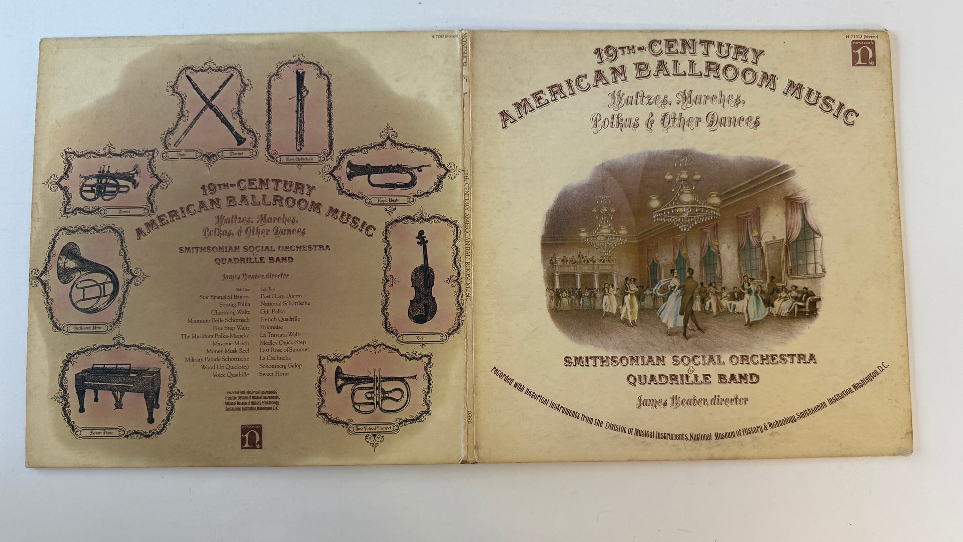 Smithsonian Social Orchestra & Quadrille Band 19th Century American Ballroom Music: Waltzes, Marches, Polkas & Other Dances Used Vinyl LP VG+\VG