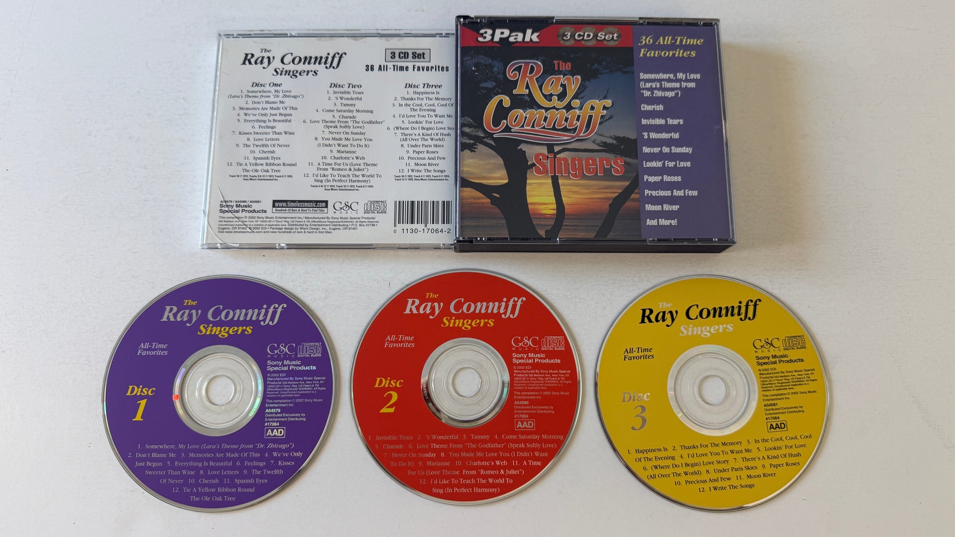 Ray Conniff And The Singers 36 All-Time Favorites Used 3CD VG+\VG