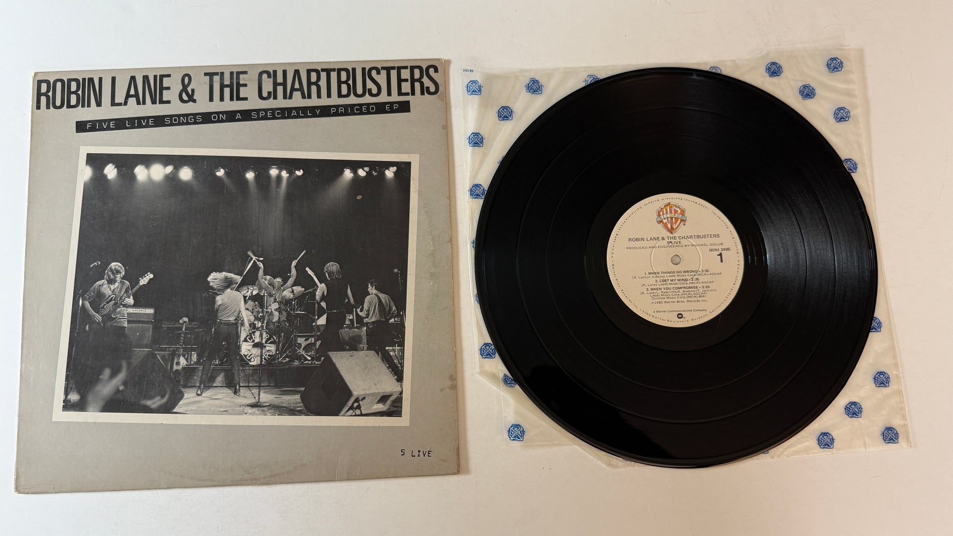 Robin Lane & The Chartbusters 5 Live Used Vinyl EP VG+\VG