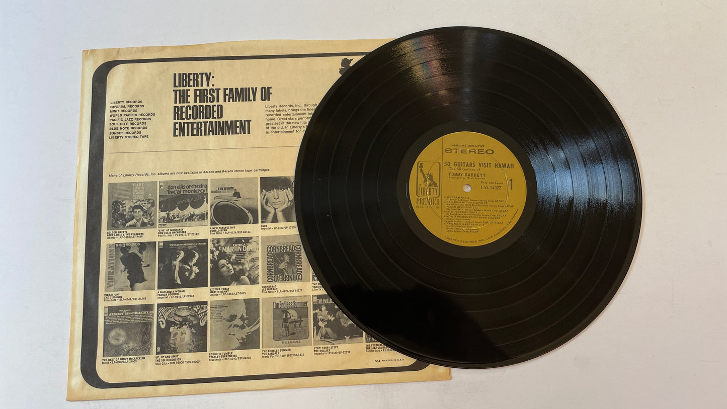 The 50 Guitars Of Tommy Garrett 50 Guitars Visit Hawaii Used Vinyl LP VG+\VG+