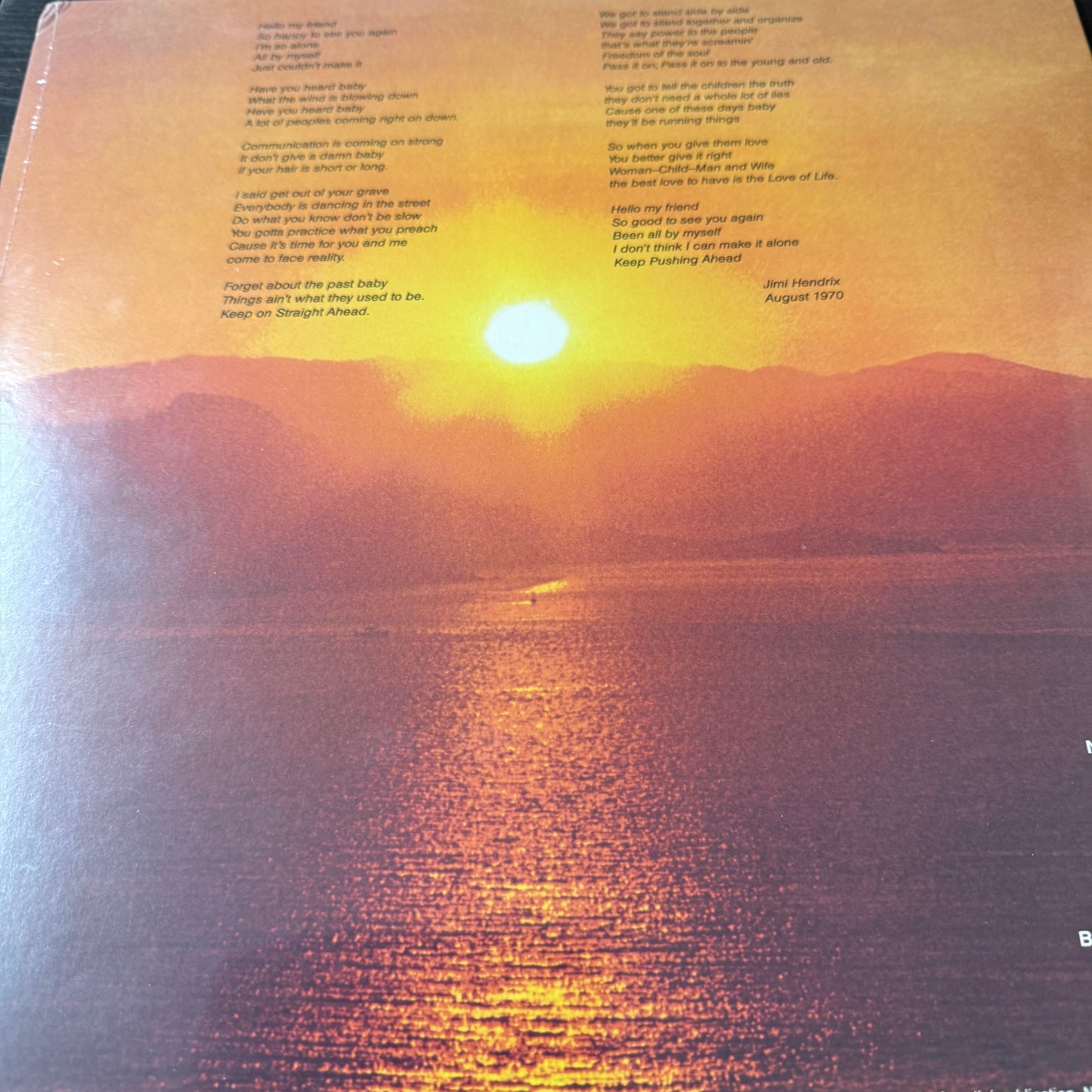 Jimi Hendrix The Cry Of Love New Vinyl LP M\NM