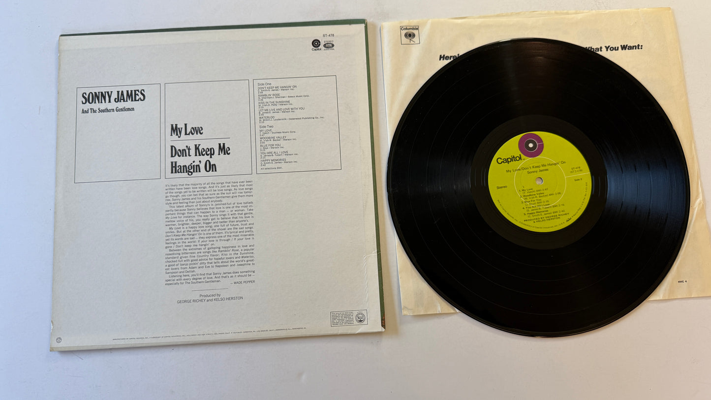 Sonny James And The Southern Gentlemen My Love / Don't Keep Me Hangin' On Used Vinyl LP VG+\VG+