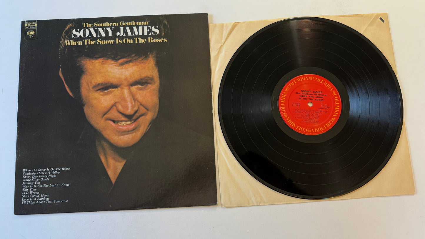 Sonny James When The Snow Is On The Roses Used Vinyl LP VG+\VG+