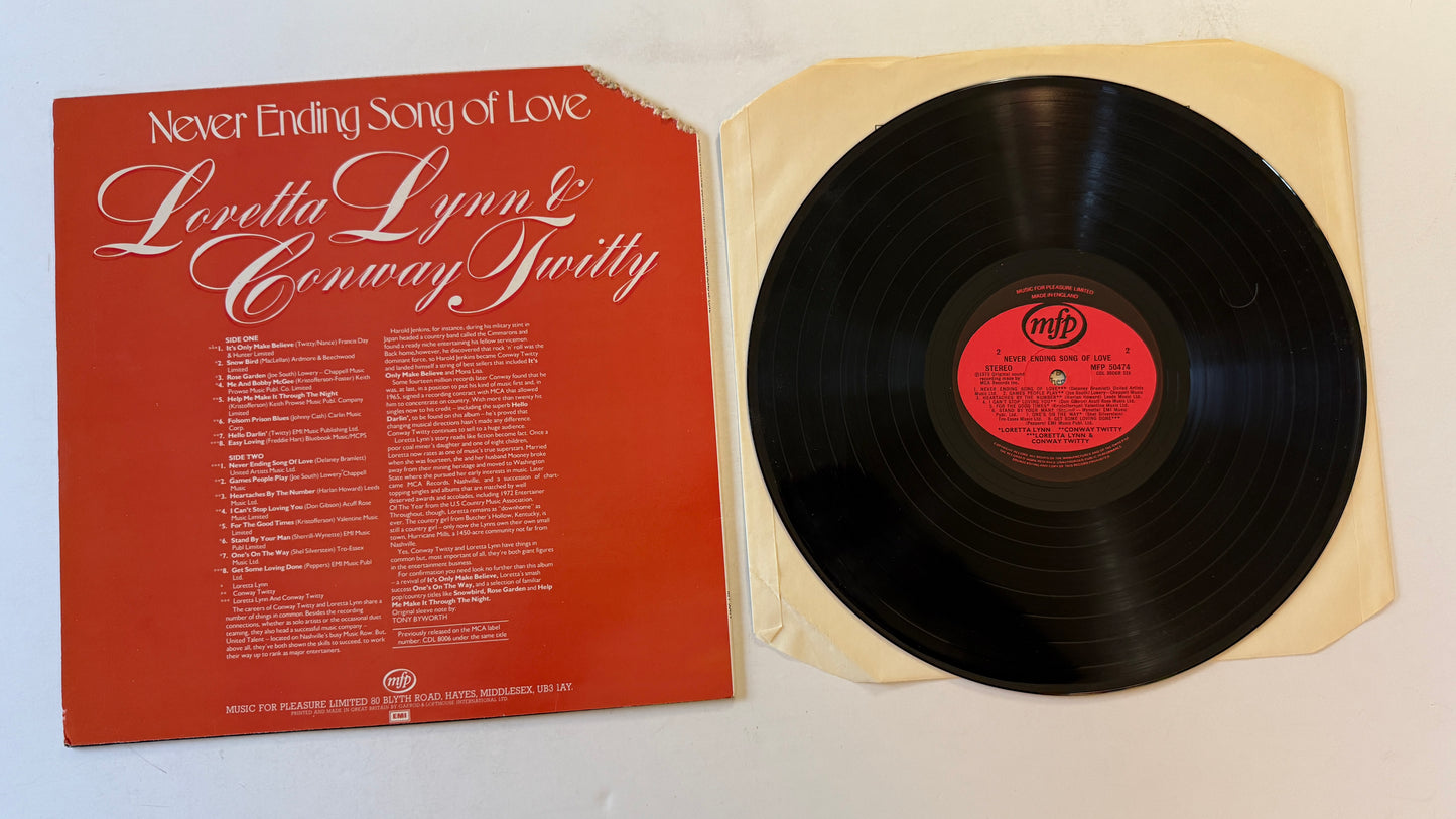 Loretta Lynn Never Ending Song Of Love Used Vinyl LP VG+\VG