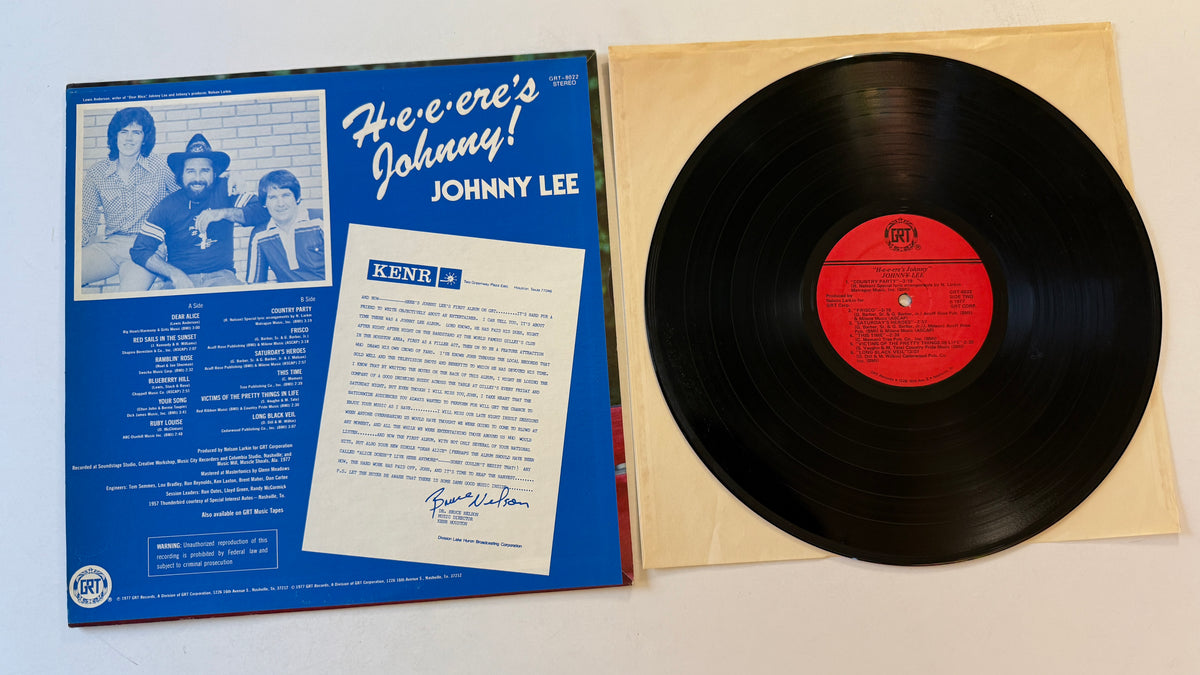 Johnny Lee H-e-e-ere's Johnny! Used Vinyl LP VG+\VG+
