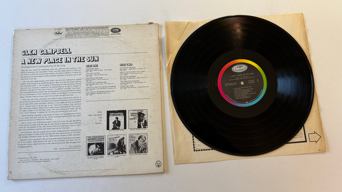Glen Campbell A New Place In The Sun Used Vinyl LP VG+\VG