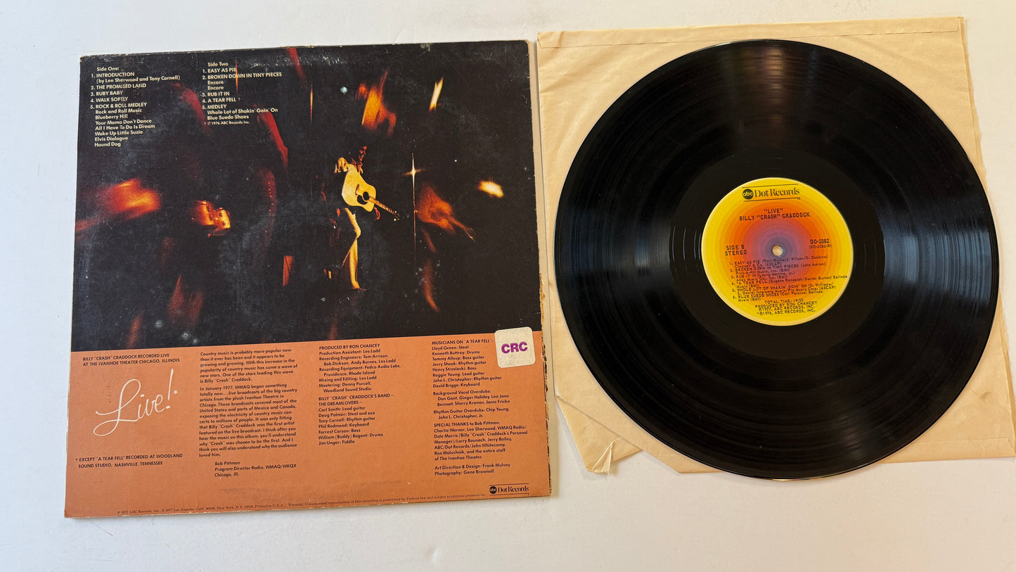 Billy 'Crash' Craddock Live! Used Vinyl LP VG+\VG