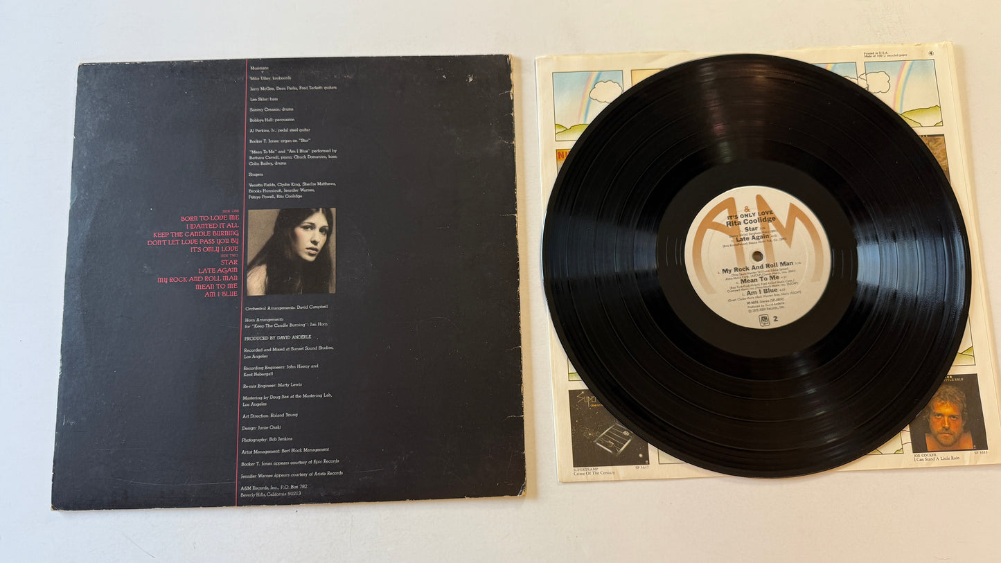 Rita Coolidge It's Only Love Used Vinyl LP VG+\G+