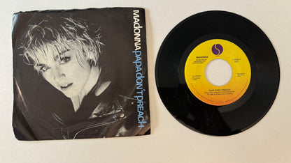 Madonna Papa Don't Preach  Used 45 RPM 7" Vinyl VG+\VG