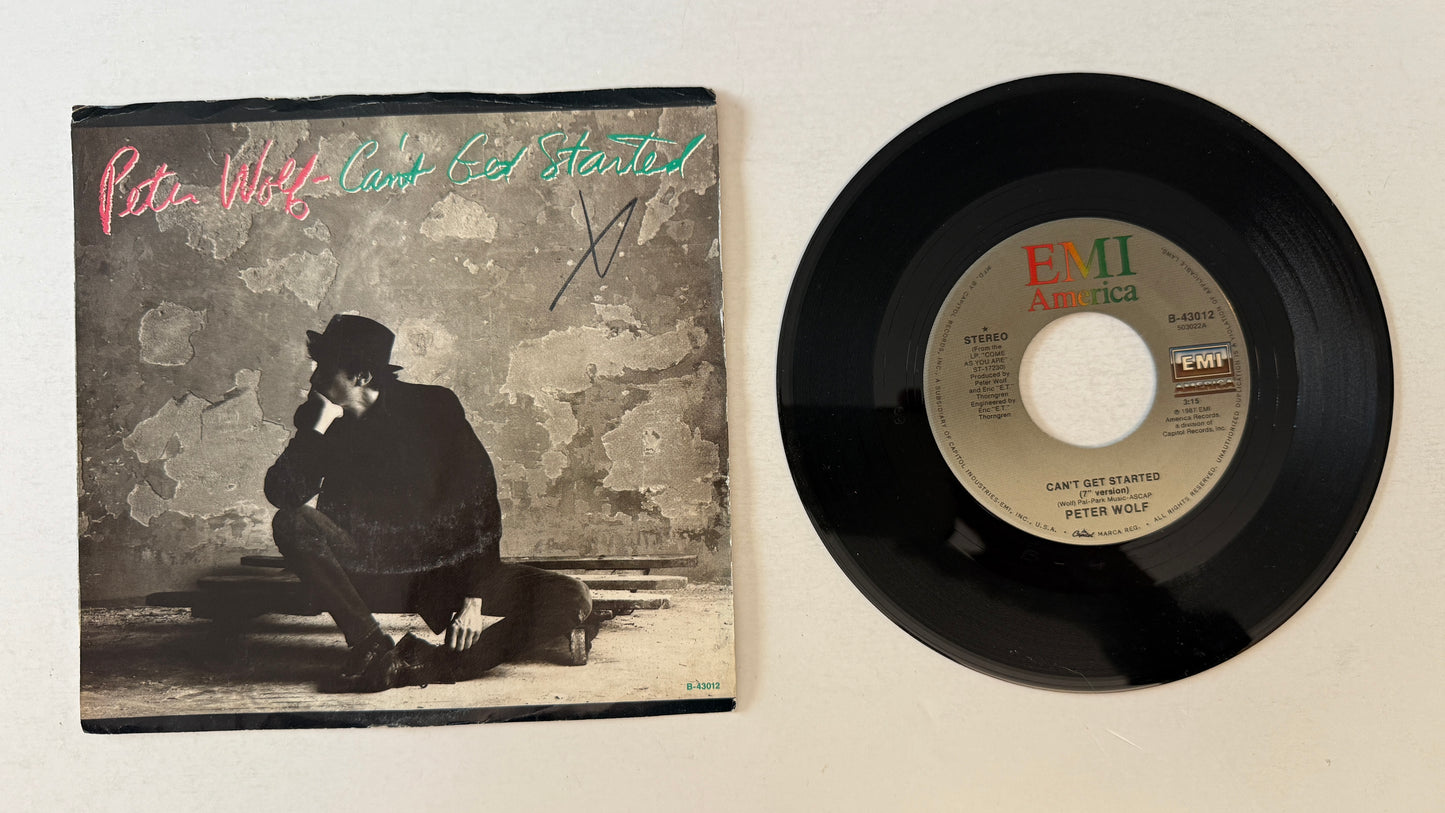 Peter Wolf Can't Get Started  Used 45 RPM 7" Vinyl VG+\VG
