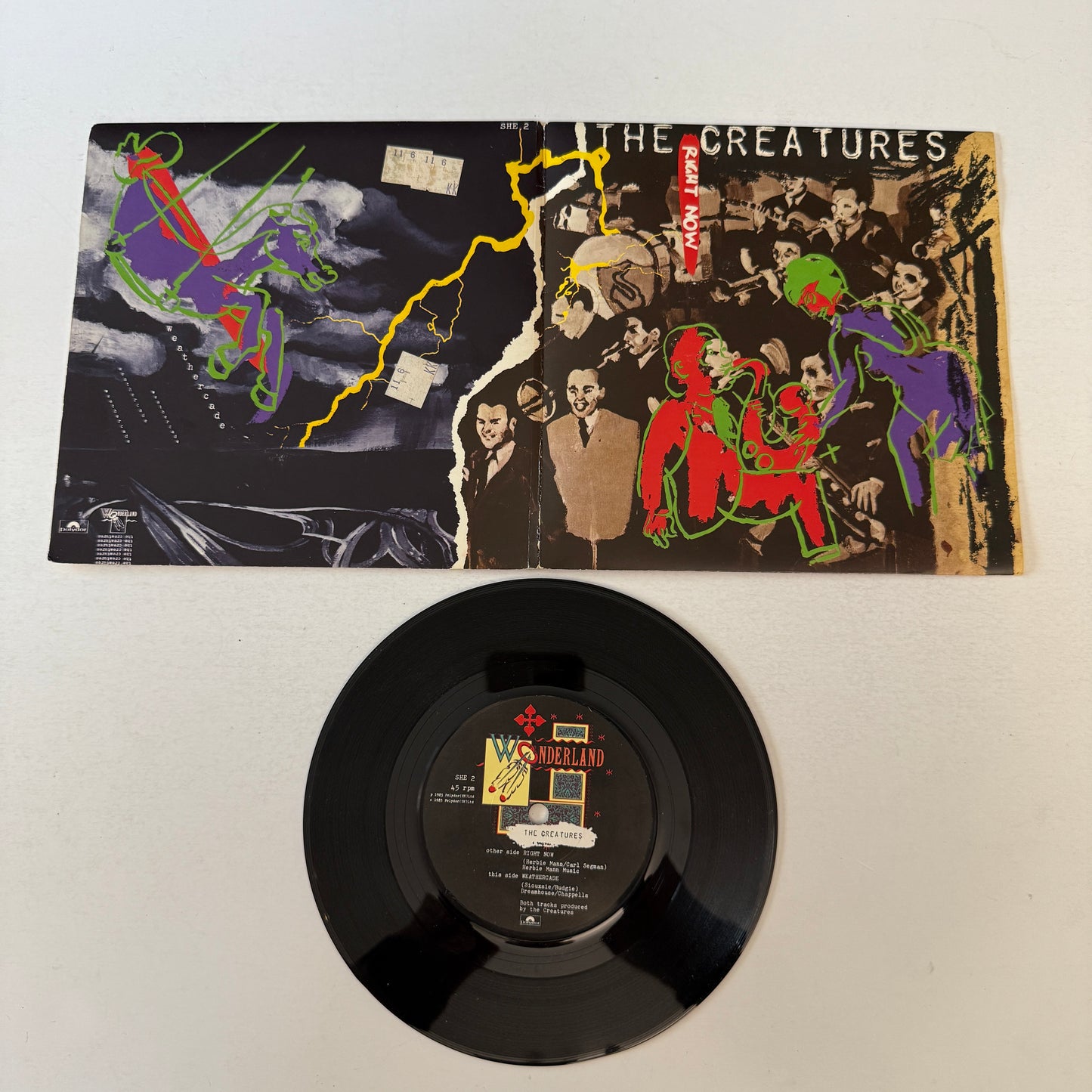 The Creatures Right Now  Used 45 RPM 7" Vinyl VG+\VG+