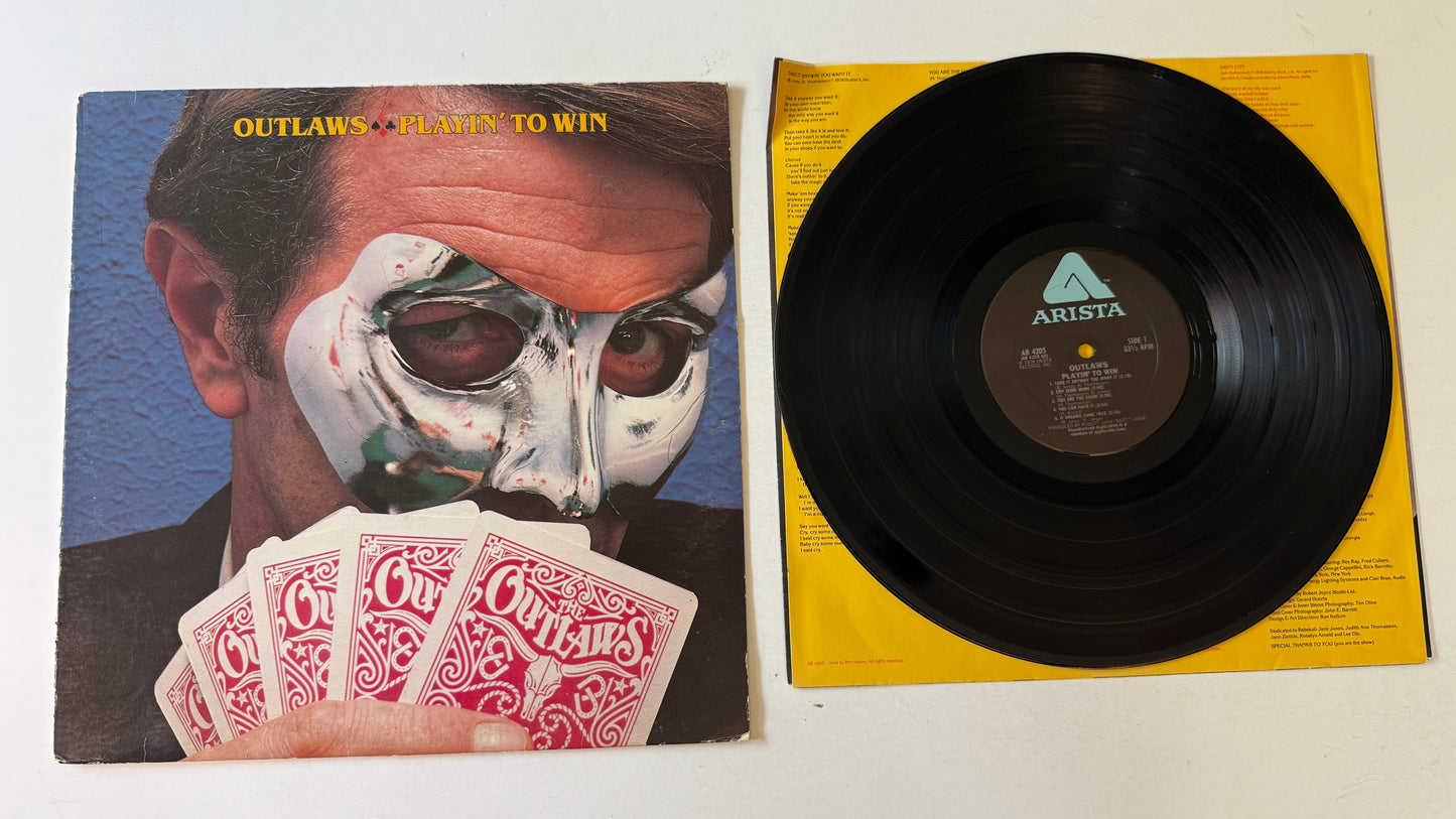 Outlaws Playin' To Win Used Vinyl LP VG+\VG