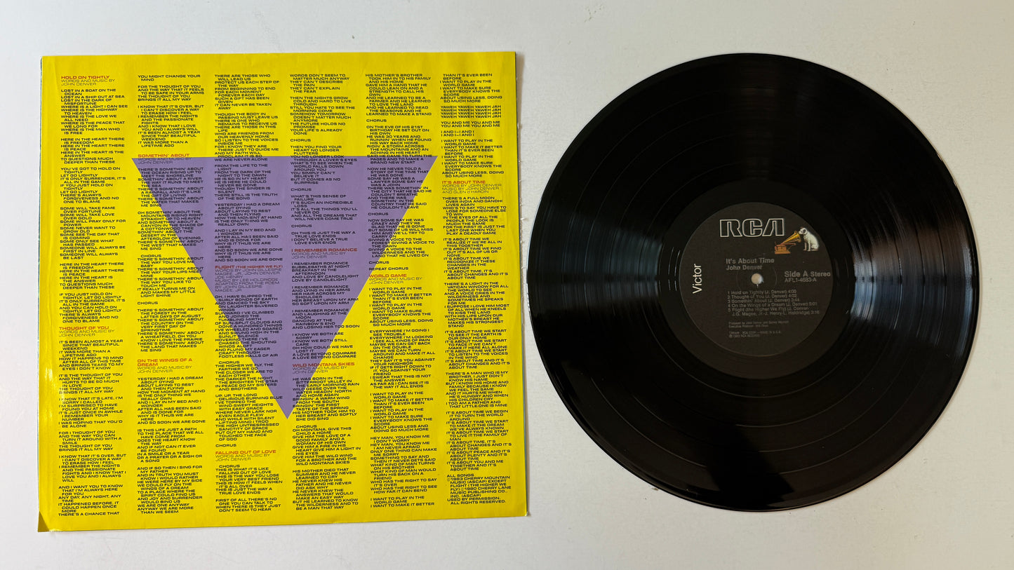 John Denver It's About Time Used Vinyl LP VG+\VG