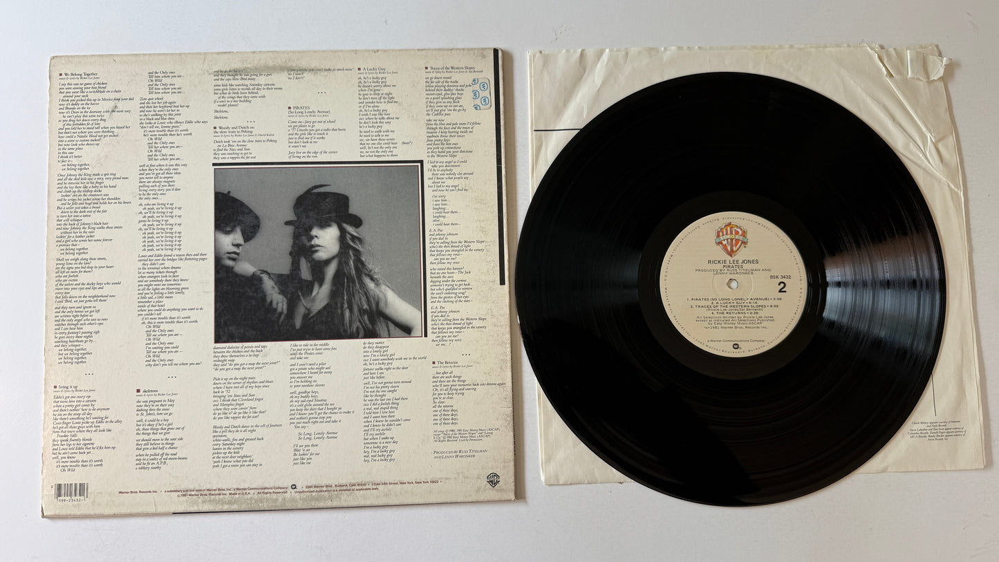 Rickie Lee Jones Pirates Used Vinyl LP VG+\G+