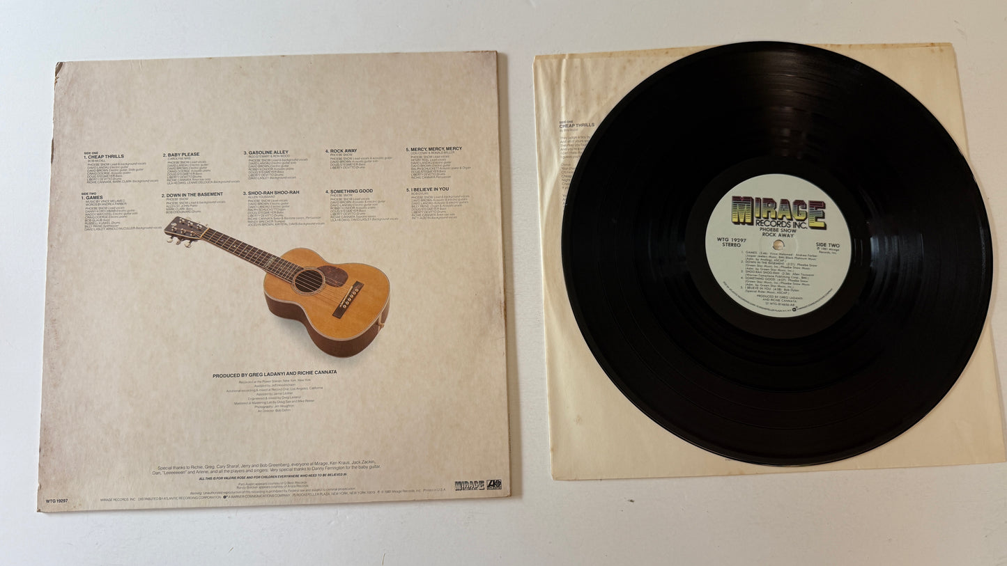 Phoebe Snow Rock Away Used Vinyl LP VG+\VG
