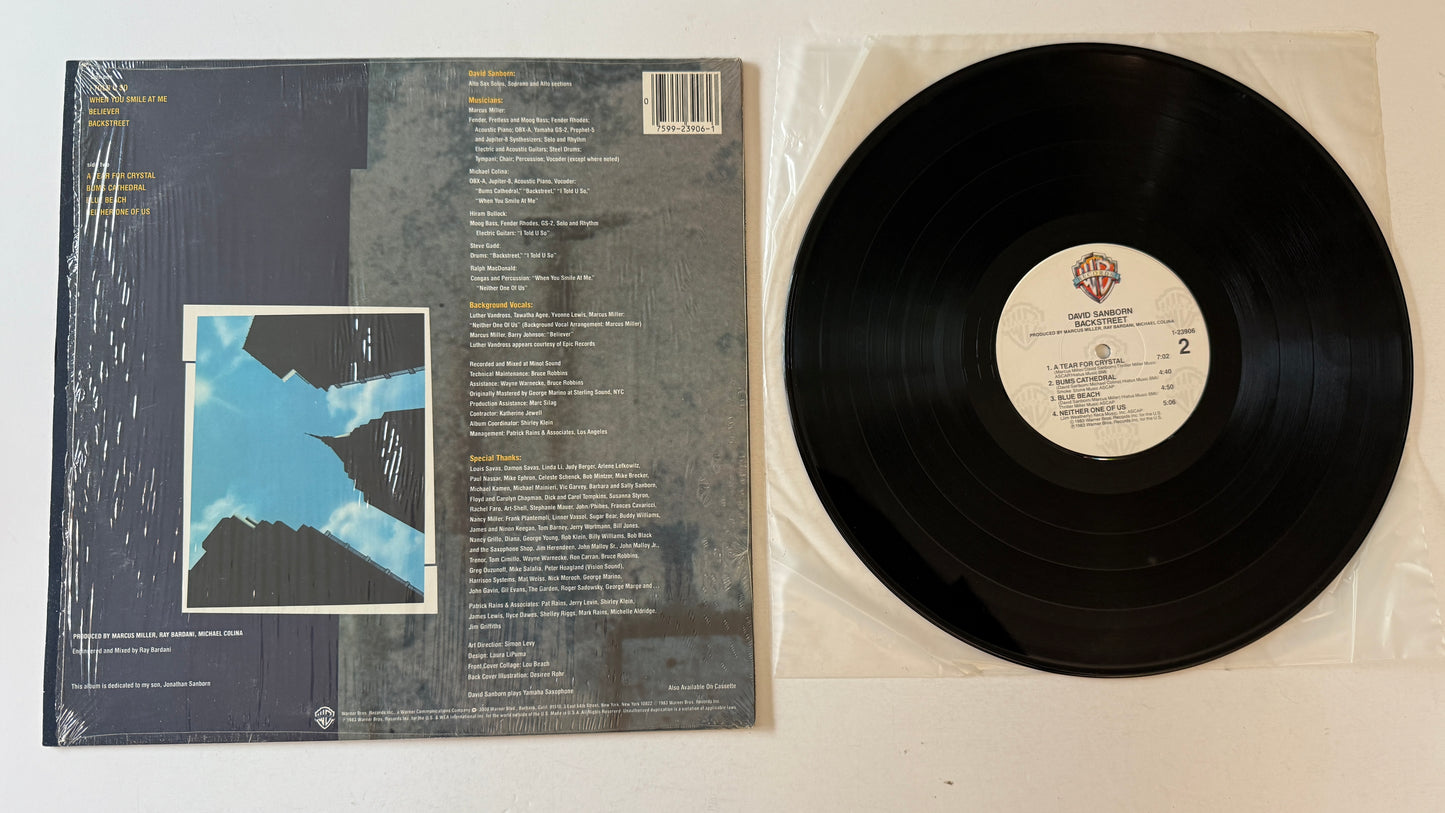 David Sanborn Backstreet Used Vinyl LP VG+\VG+
