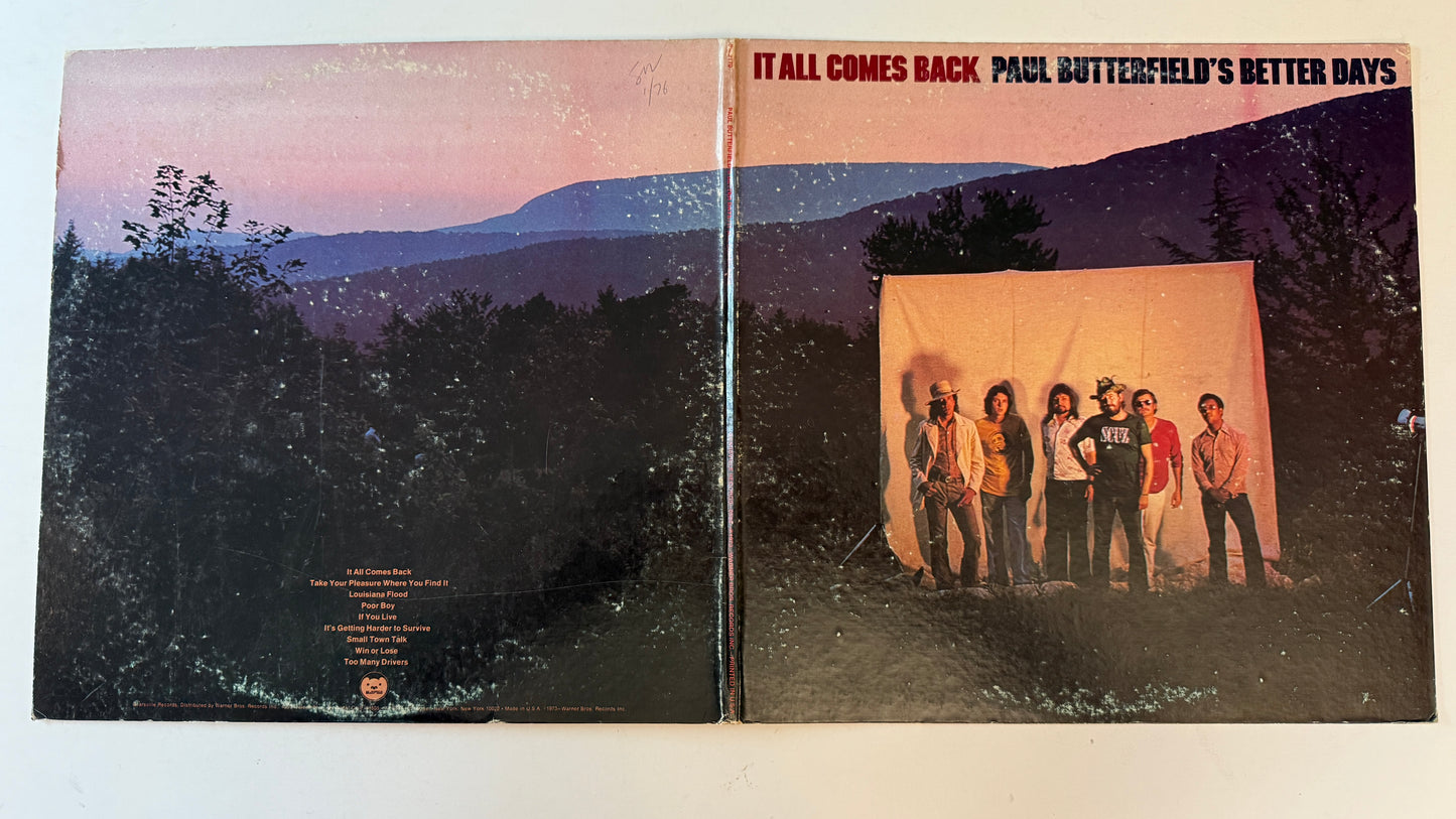 Paul Butterfield's Better Days It All Comes Back Used Vinyl LP VG+\VG