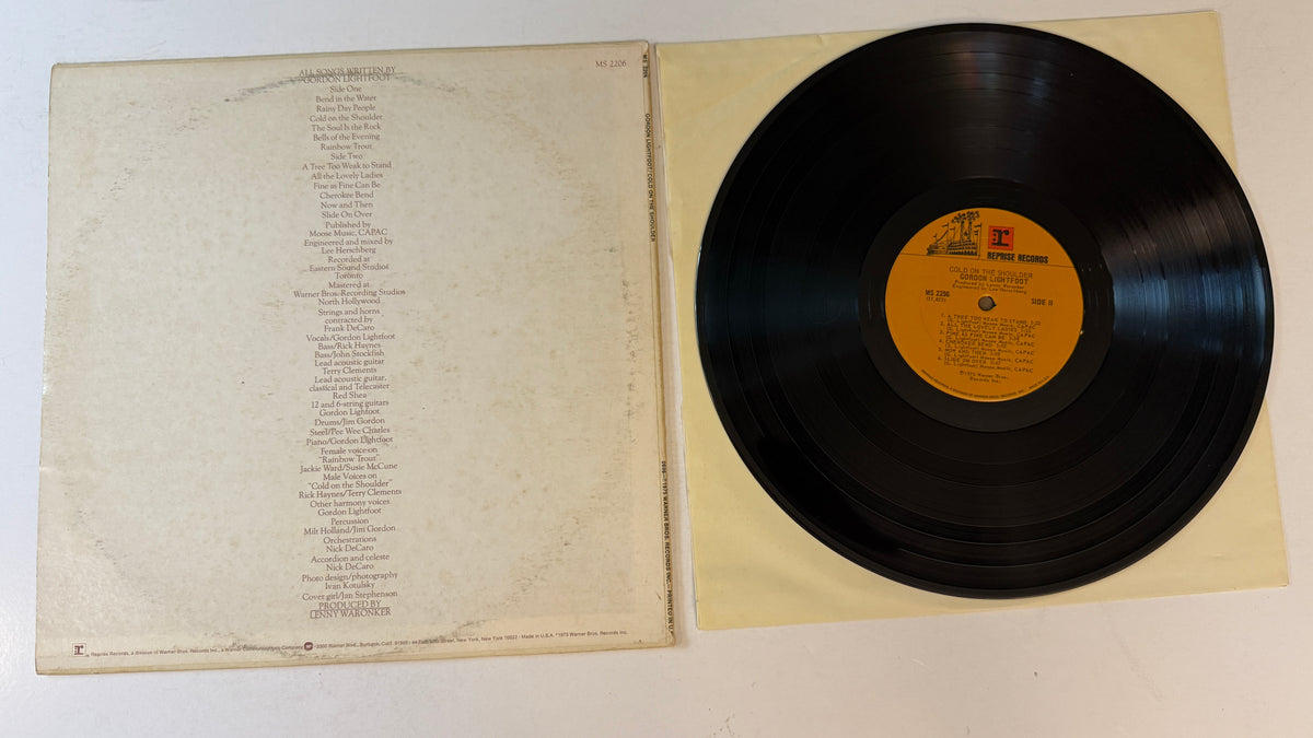 Gordon Lightfoot Cold On The Shoulder Used Vinyl LP VG+\VG+