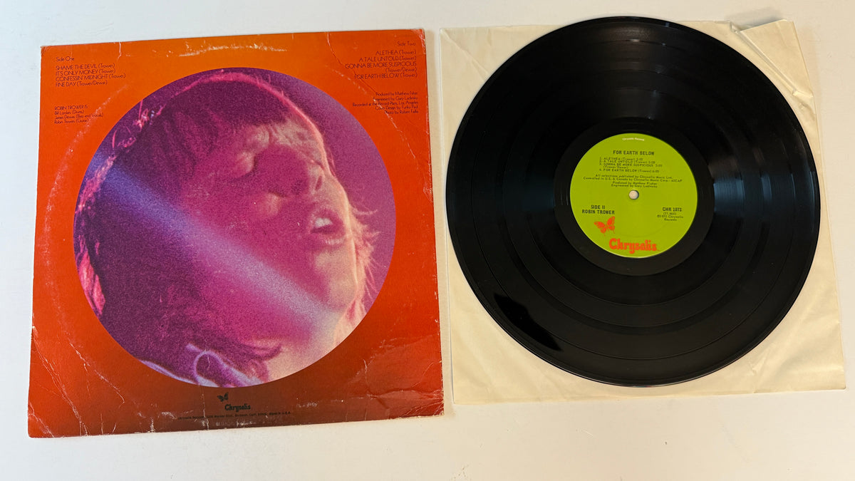 Robin Trower For Earth Below Used Vinyl LP VG+\G+