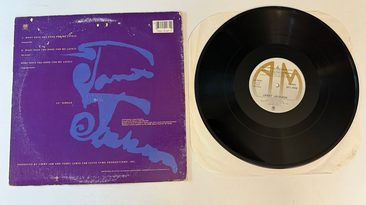 Janet Jackson What Have You Done For Me Lately 12" Used Vinyl Single VG+\G+