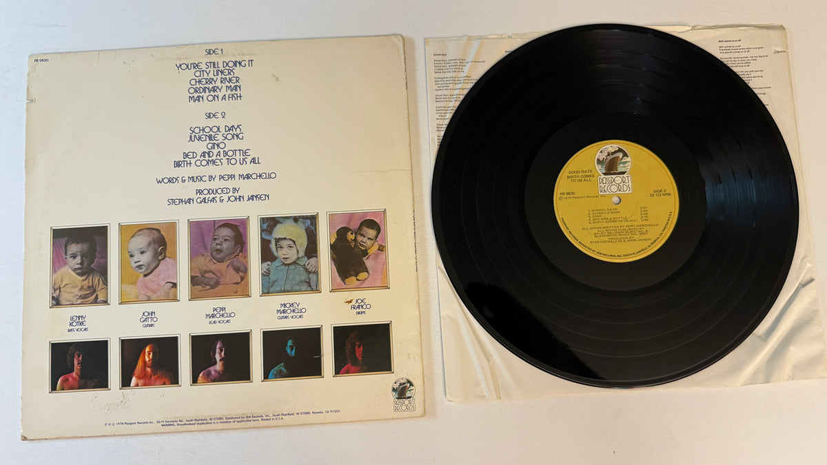 Good Rats Birth Comes To Us All Used Vinyl LP VG+\VG+