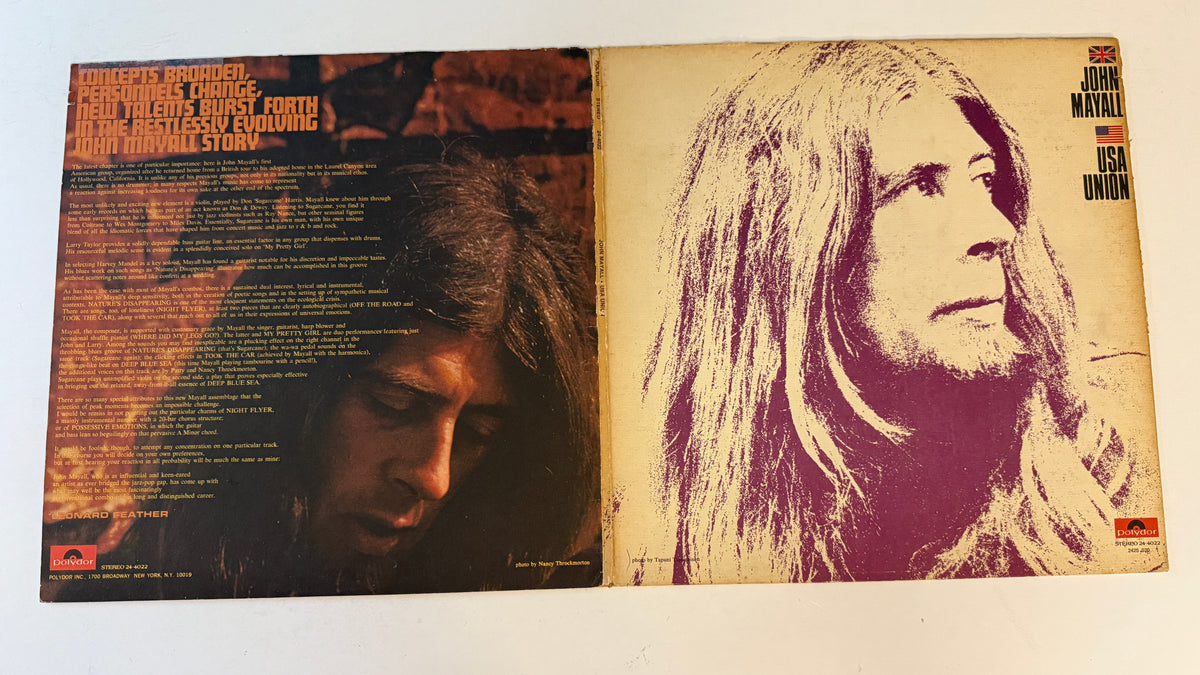 John Mayall USA Union Used Vinyl LP VG+\VG+