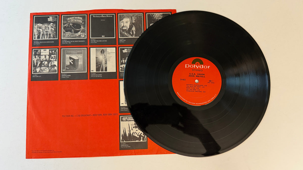 John Mayall USA Union Used Vinyl LP VG+\VG+