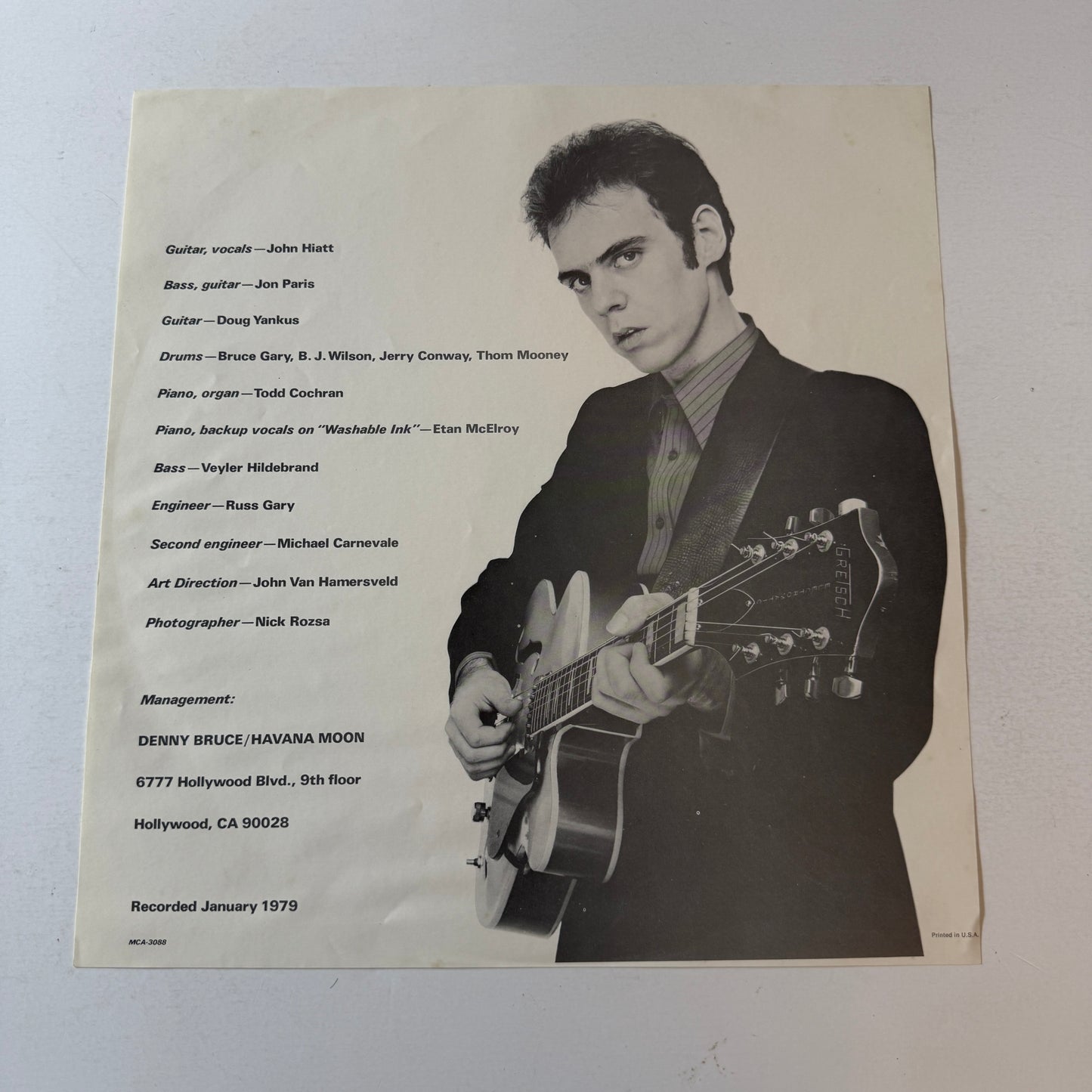 John Hiatt Slug Line Used Vinyl LP VG+\VG