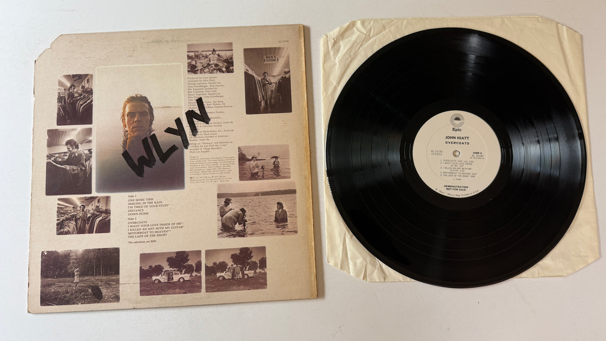 John Hiatt Overcoats Used Vinyl LP VG+\G+