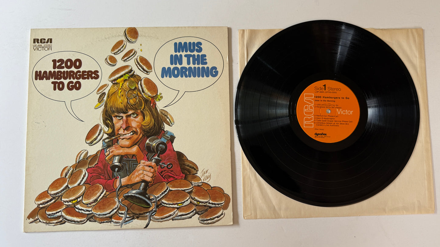 Imus In The Morning 1200 Hamburgers To Go Used Vinyl LP VG+\VG+