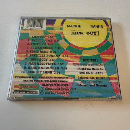 Mackie Ranks - Lick Out New Sealed CD M\M