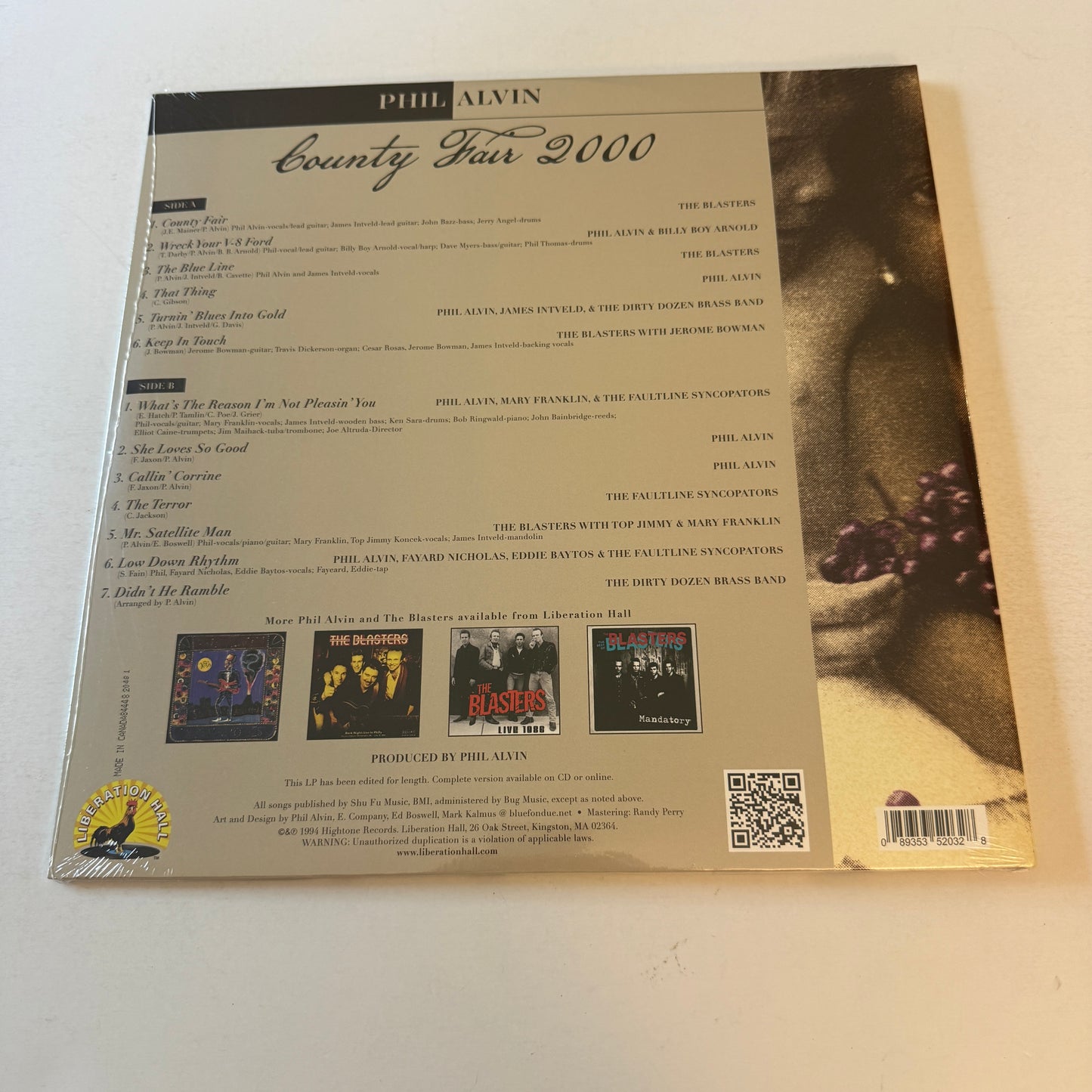 Phil Alvin County Fair 2000 New Vinyl LP M\M
